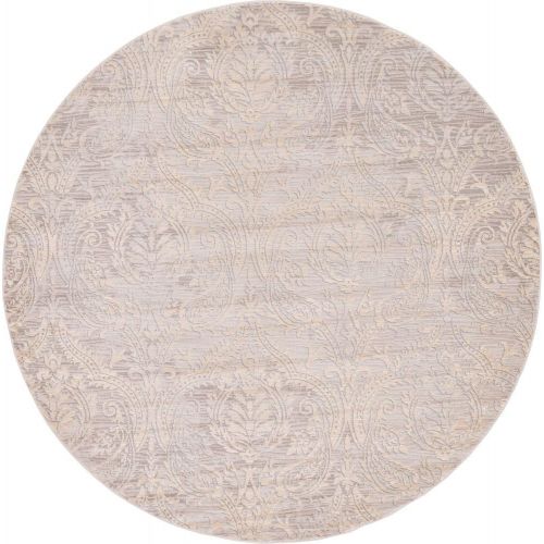  Unique Loom Paris Collection Pastel Tones Traditional Distressed Gray Area Rug (12 x 16)