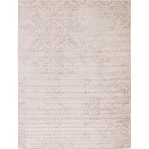  Unique Loom Paris Collection Pastel Tones Traditional Distressed Gray Area Rug (12 x 16)