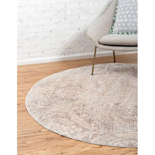  Unique Loom Paris Collection Pastel Tones Traditional Distressed Gray Area Rug (12 x 16)