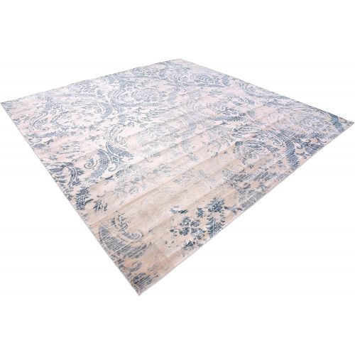  Unique Loom Paris Collection Pastel Tones Traditional Distressed Gray Area Rug (12 x 16)