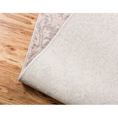  Unique Loom Paris Collection Pastel Tones Traditional Distressed Gray Area Rug (12 x 16)