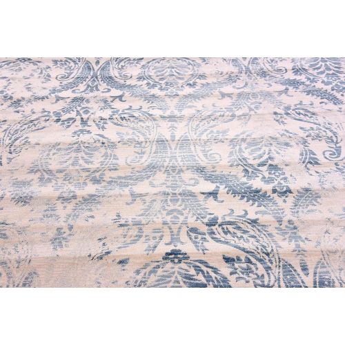  Unique Loom Paris Collection Pastel Tones Traditional Distressed Gray Area Rug (12 x 16)