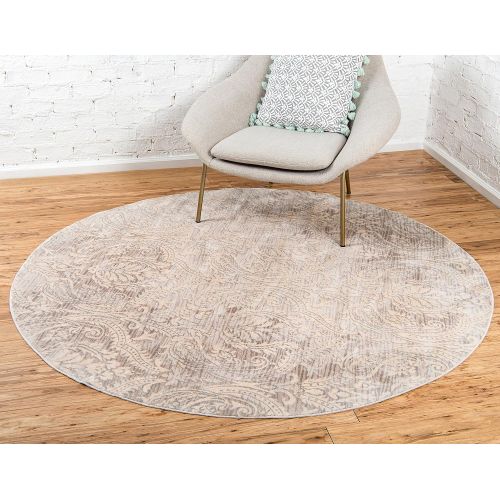  Unique Loom Paris Collection Pastel Tones Traditional Distressed Gray Area Rug (12 x 16)