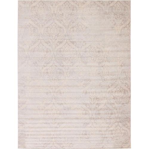  Unique Loom Paris Collection Pastel Tones Traditional Distressed Gray Area Rug (12 x 16)