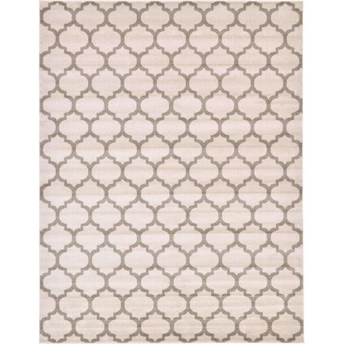  Unique Loom Trellis Collection Moroccan Lattice Beige Area Rug (10 x 13)