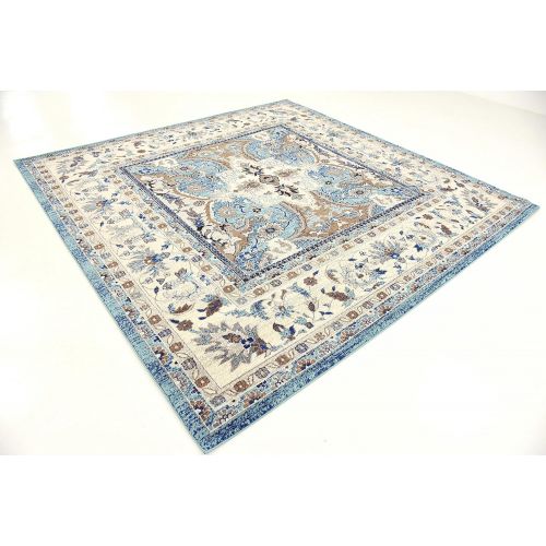  Unique Loom Tradition Collection Floral Medallion Vintage Cream Area Rug (8 x 10)