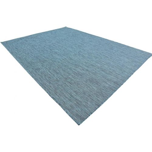  Unique Loom Outdoor Collection Casual Solid Accent Home Decor Teal Area Rug (9 x 12)