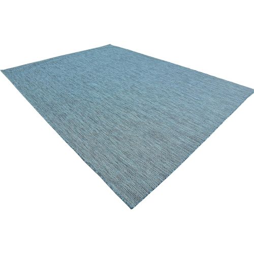  Unique Loom Outdoor Collection Casual Solid Accent Home Decor Teal Area Rug (9 x 12)