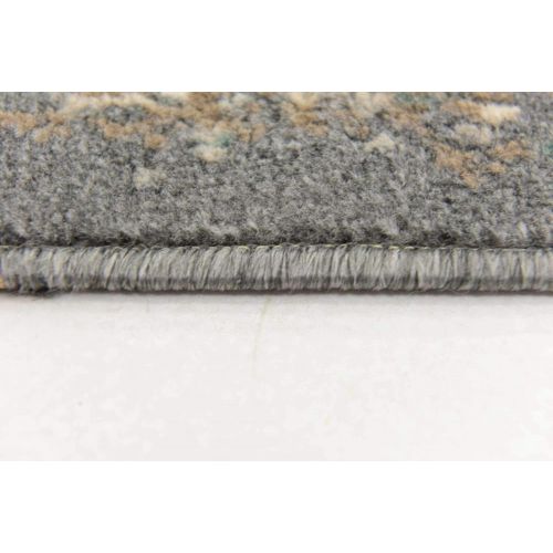  Unique Loom Tuareg Collection Vintage Distressed Traditional Gray Square Rug (8 x 8)