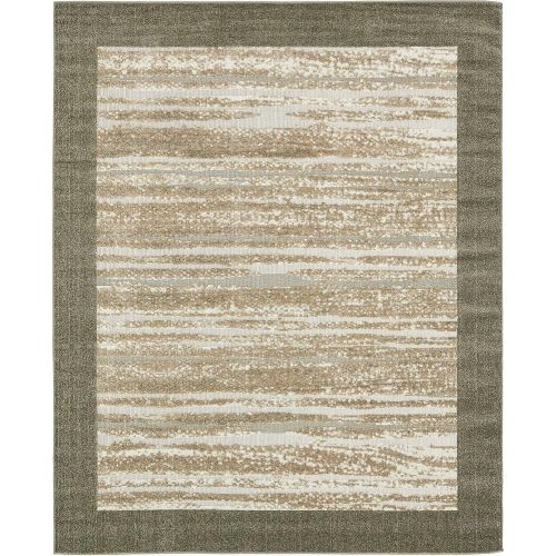  Unique Loom Outdoor Collection Modern Distressed Transitional Ivory Runner Rug (2 x 6)