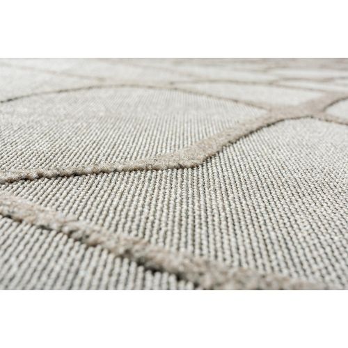  Unique Loom Outdoor Collection Modern Distressed Transitional Ivory Runner Rug (2 x 6)