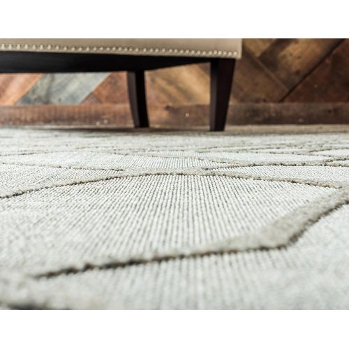  Unique Loom Outdoor Collection Modern Distressed Transitional Ivory Runner Rug (2 x 6)