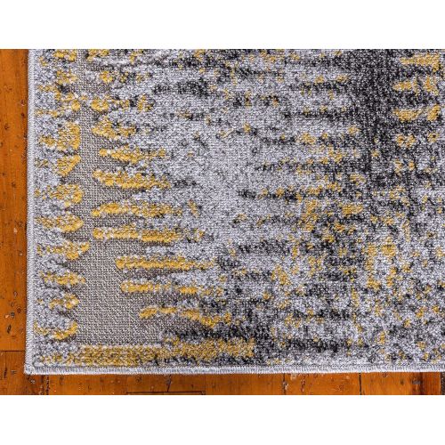  Unique Loom Outdoor Collection Modern Distressed Transitional Ivory Runner Rug (2 x 6)