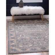 Unique Loom Salzburg Collection Traditional Oriental Gray Area Rug (9 x 12)