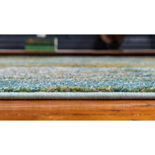  Unique Loom Estrella Collection Vibrant Abstract Navy Blue Area Rug (5 x 8)