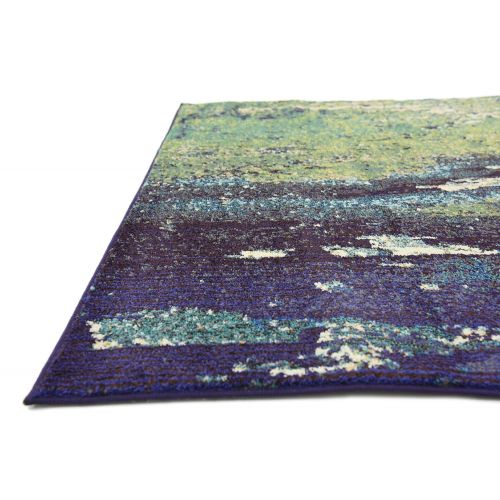  Unique Loom Estrella Collection Vibrant Abstract Navy Blue Area Rug (5 x 8)