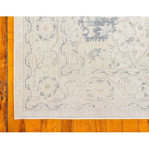  Unique Loom Oslo Collection Distressed Botanical Tradtional Beige Area Rug (7 x 10)