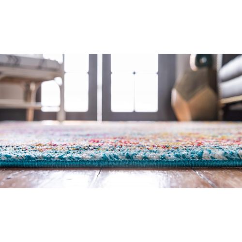  Unique Loom Penrose Collection Traditional Vintage Distressed Yellow Area Rug (9 x 12)