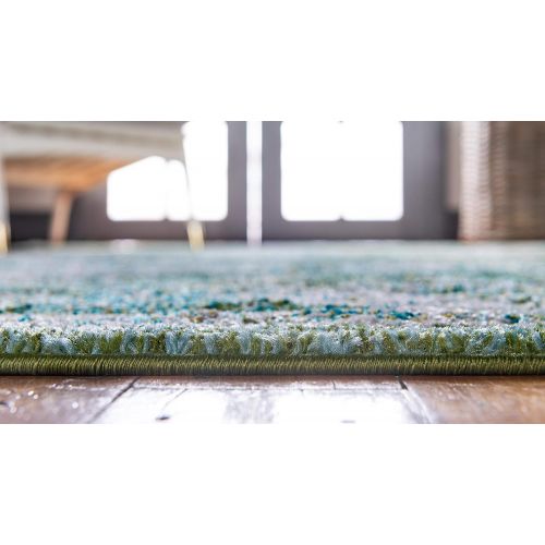  Unique Loom Penrose Collection Traditional Vintage Distressed Yellow Area Rug (9 x 12)