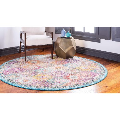  Unique Loom Penrose Collection Traditional Vintage Distressed Yellow Area Rug (9 x 12)