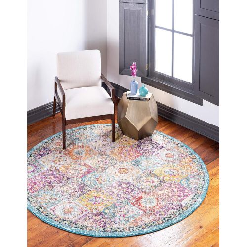  Unique Loom Penrose Collection Traditional Vintage Distressed Yellow Area Rug (9 x 12)