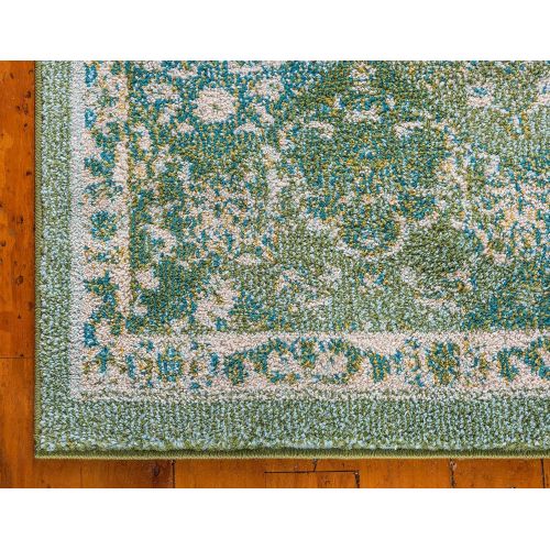  Unique Loom Penrose Collection Traditional Vintage Distressed Yellow Area Rug (9 x 12)