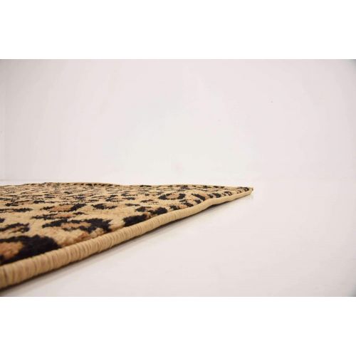  Unique Loom Wildlife Collection Leopard Animal Dark Gray Area Rug (7 x 10)