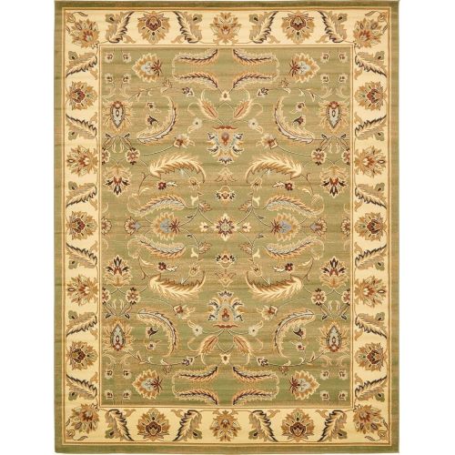  Unique Loom Voyage Collection Traditional Oriental Classic Green Area Rug (10 x 13)