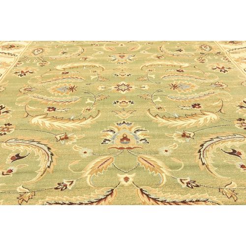  Unique Loom Voyage Collection Traditional Oriental Classic Green Area Rug (10 x 13)