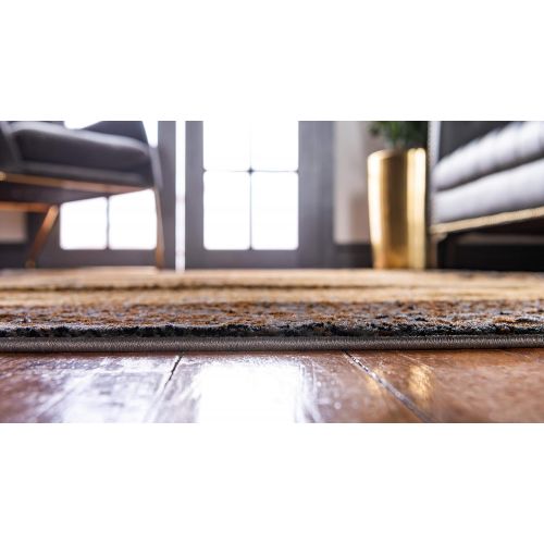  Unique Loom Barista Collection Abstract Vintage Modern Rustic Warm Multi Area Rug (5 x 8)