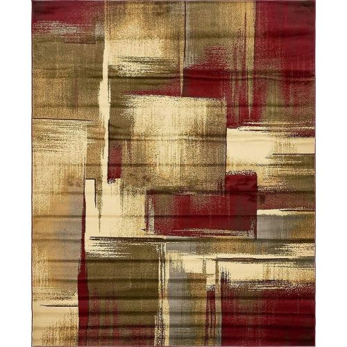  Unique Loom Barista Collection Abstract Vintage Modern Rustic Warm Multi Area Rug (5 x 8)