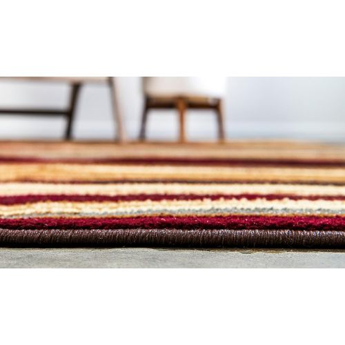  Unique Loom Barista Collection Abstract Vintage Modern Rustic Warm Multi Area Rug (5 x 8)