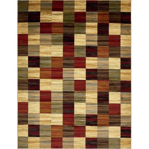  Unique Loom Barista Collection Abstract Vintage Modern Rustic Warm Multi Area Rug (5 x 8)