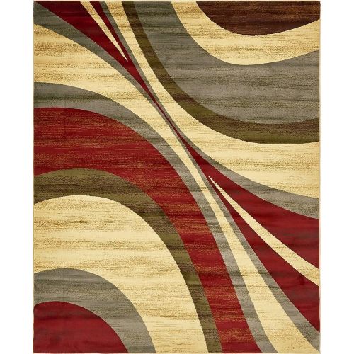  Unique Loom Barista Collection Abstract Vintage Modern Rustic Warm Multi Area Rug (5 x 8)