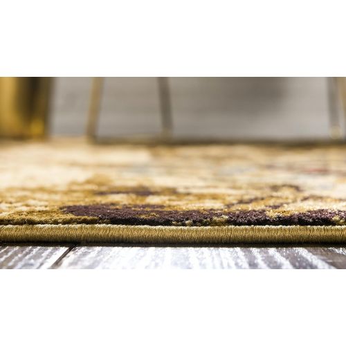  Unique Loom Barista Collection Abstract Vintage Modern Rustic Warm Multi Area Rug (5 x 8)