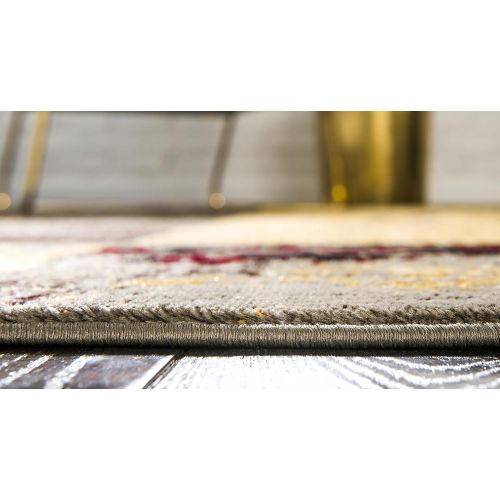  Unique Loom Barista Collection Abstract Vintage Modern Rustic Warm Multi Area Rug (5 x 8)