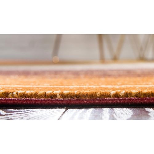  Unique Loom Barista Collection Abstract Vintage Modern Rustic Warm Multi Area Rug (5 x 8)