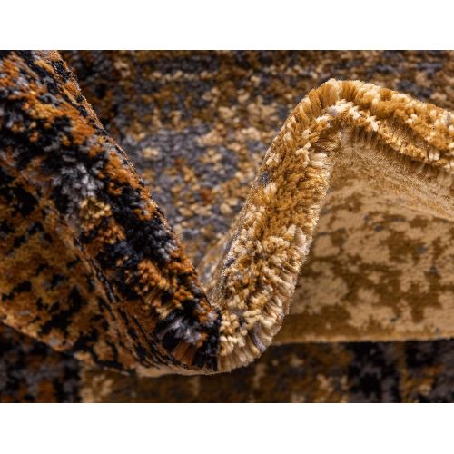  Unique Loom Barista Collection Abstract Vintage Modern Rustic Warm Multi Area Rug (5 x 8)