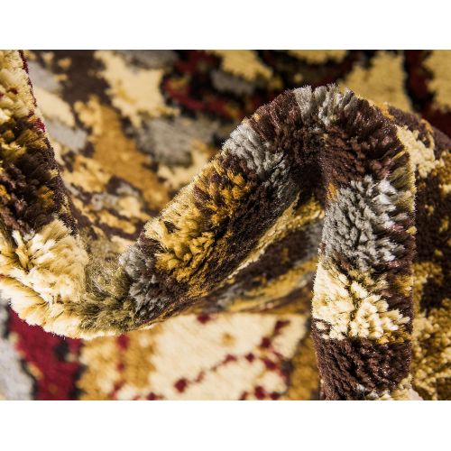  Unique Loom Barista Collection Abstract Vintage Modern Rustic Warm Multi Area Rug (5 x 8)