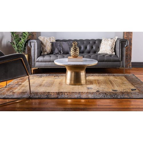  Unique Loom Barista Collection Abstract Vintage Modern Rustic Warm Multi Area Rug (5 x 8)