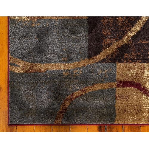  Unique Loom Barista Collection Abstract Vintage Modern Rustic Warm Multi Area Rug (5 x 8)