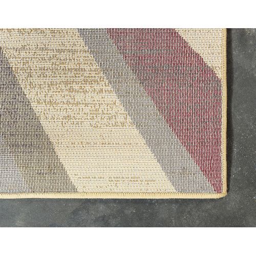  Unique Loom Barista Collection Abstract Vintage Modern Rustic Warm Multi Area Rug (5 x 8)