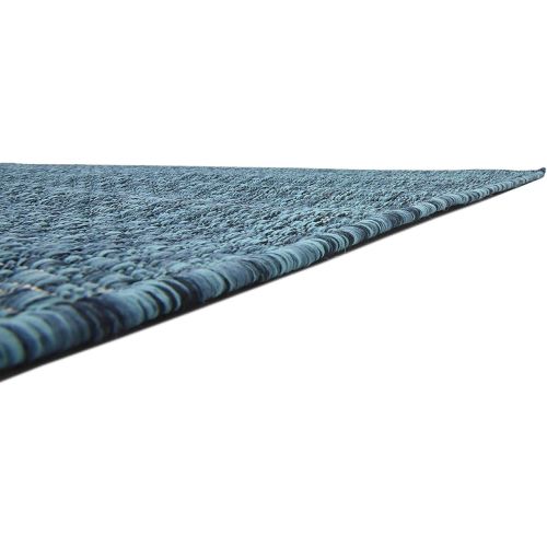  Unique Loom Outdoor Collection Casual Solid Accent Home Decor Aquamarine Area Rug (5 x 8)