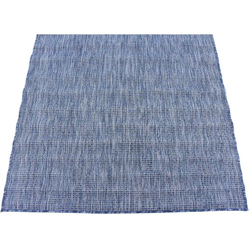  Unique Loom Outdoor Collection Casual Solid Accent Home Decor Aquamarine Area Rug (5 x 8)