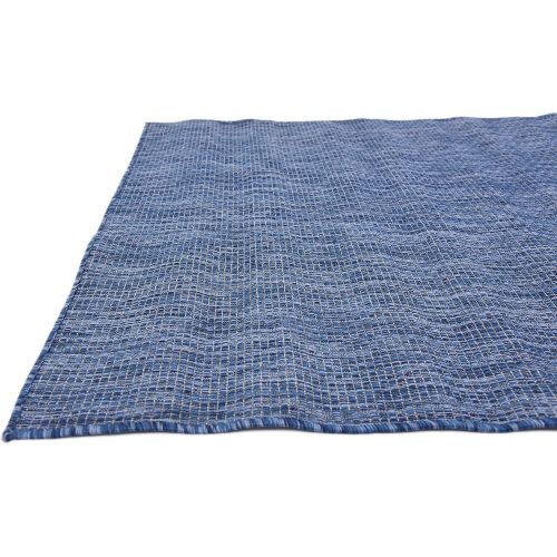  Unique Loom Outdoor Collection Casual Solid Accent Home Decor Aquamarine Area Rug (5 x 8)