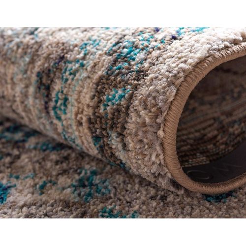  Unique Loom Penrose Collection Traditional Vintage Distressed Gray Area Rug (8 x 10)