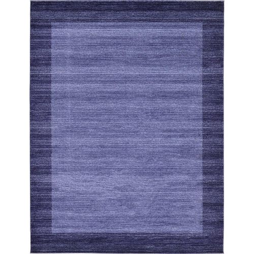  Unique Loom Del Mar Collection Contemporary Transitional Navy Blue Area Rug (5 x 8)