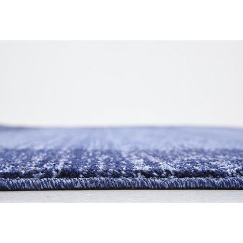  Unique Loom Del Mar Collection Contemporary Transitional Navy Blue Area Rug (5 x 8)