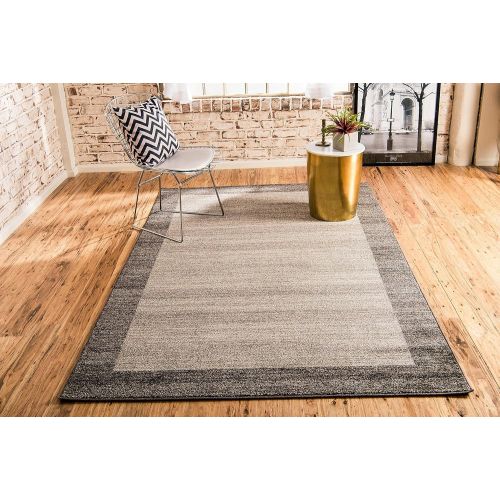  Unique Loom Del Mar Collection Contemporary Transitional Navy Blue Area Rug (5 x 8)