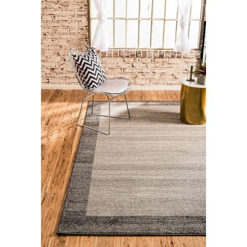  Unique Loom Del Mar Collection Contemporary Transitional Navy Blue Area Rug (5 x 8)